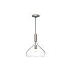 Kuzco Lighting PD532312BNCL Belleview 1-Light 60W Brushed Nickel and Clear Glass Pendant