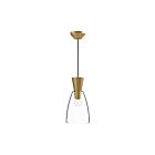 Kuzco Lighting PD534007BGCL Arlo 1-Light 60W Brushed Gold and Clear Glass Pendant