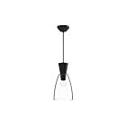 Kuzco Lighting PD534007MBCL Arlo 1-Light 60W Clear Glass and Matte Black Pendant