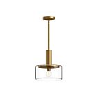 Kuzco Lighting PD535010AGCL Royale 1-Light 60W Aged Gold and Clear Glass Pendant