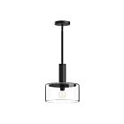 Kuzco Lighting PD535010MBCL Royale 1-Light 60W Clear Glass and Matte Black Pendant