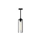 Kuzco Lighting PD536005MBWC Belmont 1-Light 60W Clear Water Glass and Matte Black Pendant