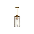 Kuzco Lighting PD536107AGWC Belmont 3-Lights 180W Aged Gold and Clear Water Glass Pendant
