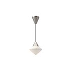 Kuzco Lighting PD537508BNOP Nora 1-Light 60W Brushed Nickel and Opal Matte Glass Pendant