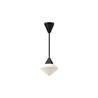 Kuzco Lighting PD537508MBOP Nora 1-Light 60W Matte Black and Opal Matte Glass Pendant