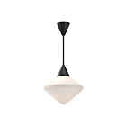 Kuzco Lighting PD537714MBOP Nora 1-Light 60W Matte Black and Opal Matte Glass Pendant