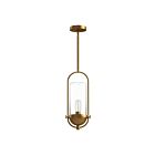 Kuzco Lighting PD539018AGCL Cyrus 1-Light 60W Aged Gold and Clear Glass Pendant