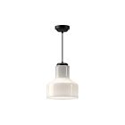 Kuzco Lighting PD540411MBGO Westlake 1-Light 60W Glossy Opal Glass and Matte Black Pendant