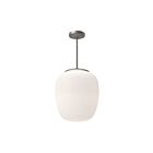 Kuzco Lighting PD541014BNOP Holden 1-Light 60W Brushed Nickel and Opal Matte Glass Pendant