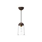 Kuzco Lighting PD542207AGWT Emil 1-Light 60W Aged Gold and Walnut Pendant