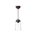 Kuzco Lighting PD542207MBWT Emil 1-Light 60W Matte Black and Walnut Pendant
