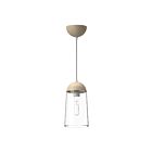 Kuzco Lighting PD542207WHWK Emil 1-Light 60W White and White Oak Pendant