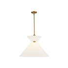 Kuzco Lighting PD543022AGWL Chapelle 1-Light 60W Aged Gold and White Linen Pendant
