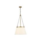 Kuzco Lighting PD544517AGWL Speakeasy 1-Light 60W Aged Gold and White Linen Pendant
