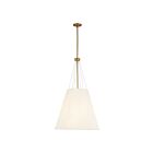 Kuzco Lighting PD545622AGWL Manila 3-Lights 120W Aged Gold and White Linen Pendant