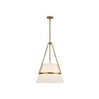 Kuzco Lighting PD546719AGWL Oliver 1-Light 60W Aged Gold and White Linen Pendant