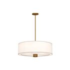 Kuzco Lighting PD547924AGWL Theo 3-Lights 120W Aged Gold and White Linen Pendant