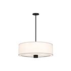 Kuzco Lighting PD547924MBWL Theo 3-Lights 120W Matte Black and White Linen Pendant