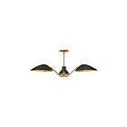 Kuzco Lighting PD550336MBAG Oscar 3-Lights 180W Aged Gold and Matte Black Pendant