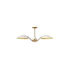 Kuzco Lighting PD550336WHAG Oscar 3-Lights 180W Aged Gold and White Pendant