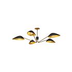Kuzco Lighting PD550545MBAG Oscar 5-Lights 300W Aged Gold and Matte Black Pendant