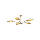 Kuzco Lighting PD550545WHAG Oscar 5-Lights 300W Aged Gold and White Pendant