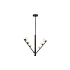 Kuzco Lighting PD55520-BK-OP Cypress 22W Black and Opal Matte Glass LED Pendant