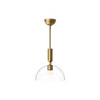 Kuzco Lighting PD563012BGCL Jude 1-Light 60W Brushed Gold and Clear Glass Pendant