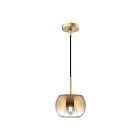 Kuzco Lighting PD57508-BG-CP Samar 1-Light 60W Brushed Gold and Copper Incandescent Pendant