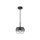 Kuzco Lighting PD57508-BK-SM Samar 1-Light 60W Black and Smoked Incandescent Pendant