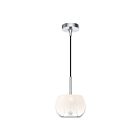 Kuzco Lighting PD57508-CH-OP Samar 1-Light 60W Chrome and Opal Glass Incandescent Pendant