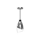 Kuzco Lighting PD587105CHCL Capri 1-Light 60W Chrome and Clear Glass Pendant
