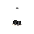 Kuzco Lighting PD58814-BK Keiko 2-Lights 120W Black Incandescent Pendant