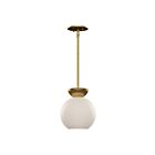 Kuzco Lighting PD59708-BG-OP Arcadia 1-Light 60W Brushed Gold and Opal Glass Incandescent Pendant