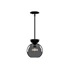 Kuzco Lighting PD59708-BK-SM Arcadia 1-Light 60W Black and Smoked Incandescent Pendant