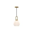 Kuzco Lighting PD601608AGOP Soji 1-Light 60W Aged Gold and Opal Matte Glass Pendant