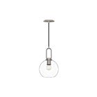 Kuzco Lighting PD601608BNCL Soji 1-Light 60W Brushed Nickel and Clear Glass Pendant