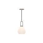 Kuzco Lighting PD601608BNOP Soji 1-Light 60W Brushed Nickel and Opal Matte Glass Pendant