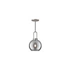 Kuzco Lighting PD601608BNSM Soji 1-Light 60W Brushed Nickel and Smoked Solid Glass Pendant