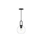 Kuzco Lighting PD601608MBCL Soji 1-Light 60W Clear Glass and Matte Black Pendant