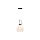 Kuzco Lighting PD601608MBOP Soji 1-Light 60W Matte Black and Opal Matte Glass Pendant
