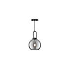 Kuzco Lighting PD601608MBSM Soji 1-Light 60W Matte Black and Smoked Solid Glass Pendant
