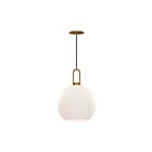 Kuzco Lighting PD601710AGOP Soji 1-Light 60W Aged Gold and Opal Matte Glass Pendant