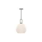 Kuzco Lighting PD601710BNOP Soji 1-Light 60W Brushed Nickel and Opal Matte Glass Pendant