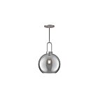 Kuzco Lighting PD601710BNSM Soji 1-Light 60W Brushed Nickel and Smoked Solid Glass Pendant