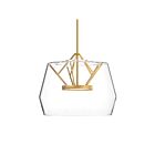 Kuzco Lighting PD61418-CL-BG Deco 32W Clear and Brushed Gold LED Pendant