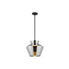 Kuzco Lighting PD62013-BK-CH Trinity 21W Black and Chrome LED Pendant