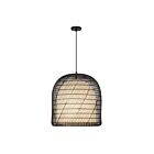 Kuzco Lighting PD631920MBOP Bondi 1-Light 60W Matte Black and Matte Opal Pendant