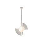 Kuzco Lighting PD65116-PN-OP-UNV Scorpio 15W Polished Nickel and Opal Glass Pendant