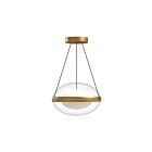 Kuzco Lighting PD76312-BG-OP Virgo 29W Brushed Gold and Opal Glass LED Pendant